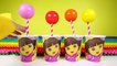 Dora Surprise Eggs and Kinder Surprise Eggs inside Dora Cup and Learn Colors