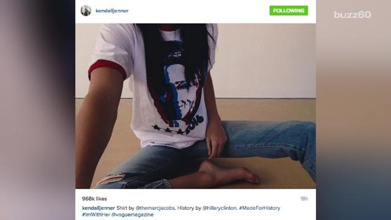 Kendall Jenner has officially joined Clinton's #Imwithher campaign