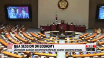 Lawmakers question gov't ministers on efforts to save S. Korean economy from low-growth rut