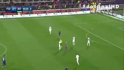 Geoffroy Kondogbia Red Card - Fiorentina vs Inter Milan 2-1 - 14_2_2016 [Serie A]