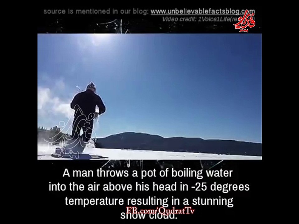 A man Throws a pot of boiling water