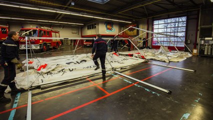 La chaîne de décontamination des sapeurs-pompiers en ultra accéléré