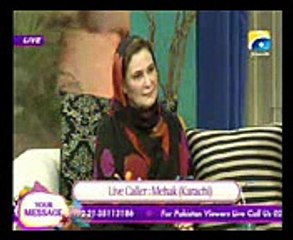Nadia Khan on Geo Morning Show