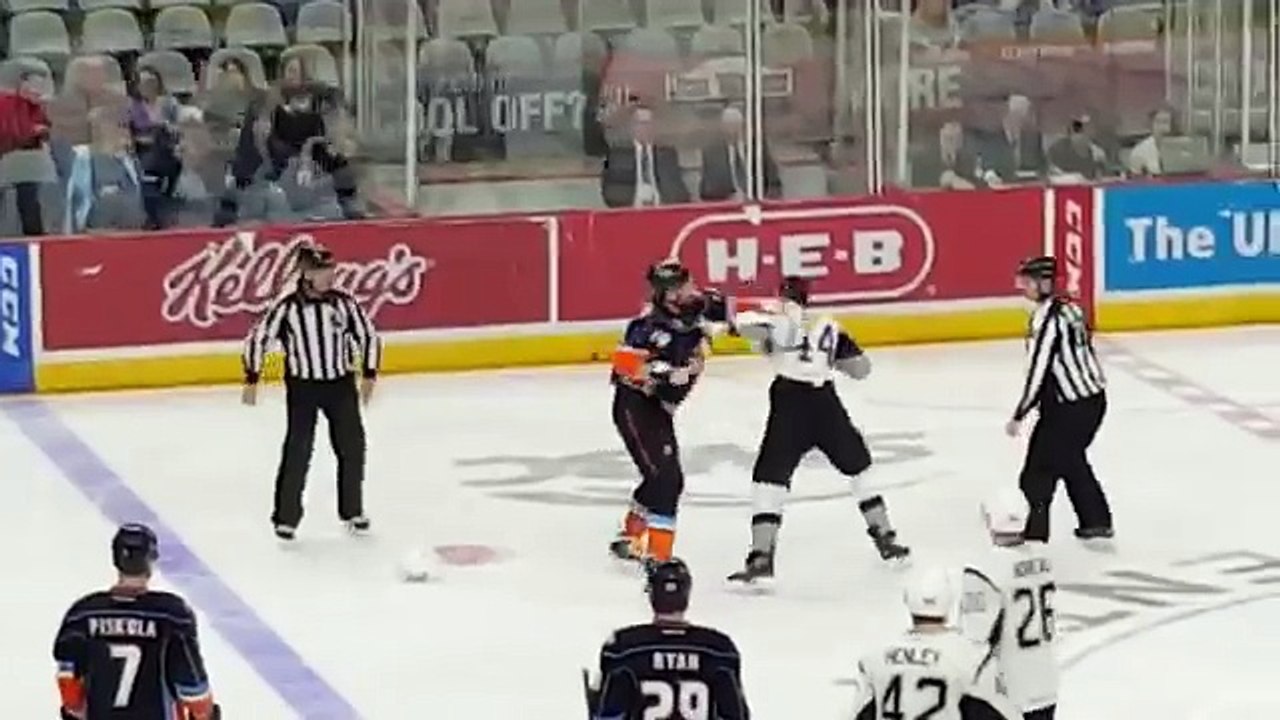 Devastating knockout during AHL hockey brawl video Dailymotion