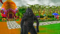 King Kong Old MacDonald Had A Farm And Godzilla Cartoons Rain Rain Go Away Nursery Rhymes