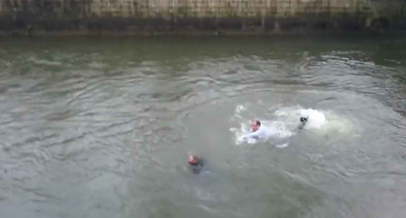 Le sauvetage d'une femme tombée dans l'Odet
