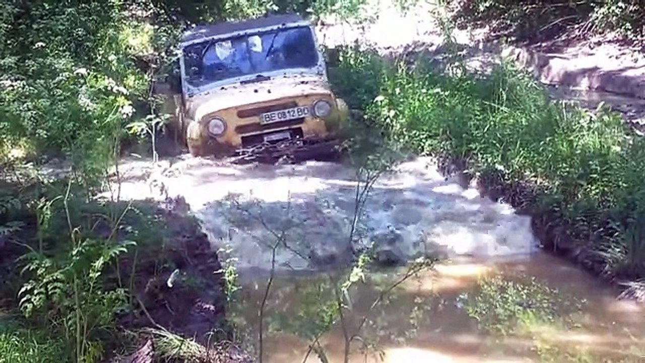 Уаз 469 на белках + Штурм реки Off-road