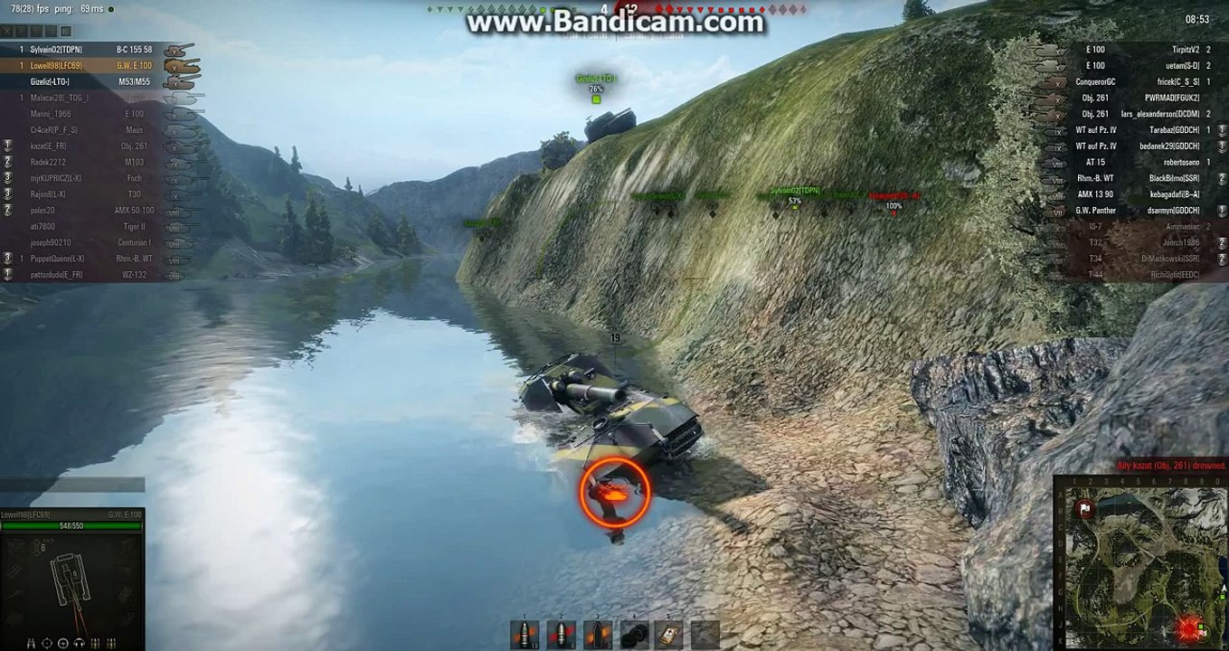 World of Tanks arty fail and drown