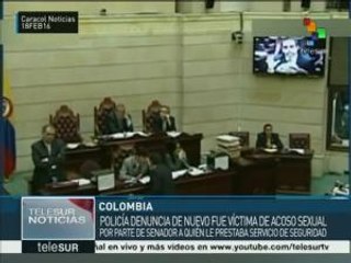 Colombia: policía denuncia acoso sexual por parte de un congresista