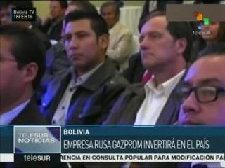 Petrolera rusa Gazprom invertirá en Bolivia