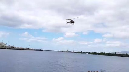 Crash d'un hélicoptère à Pearl Harbor (Hawaï)