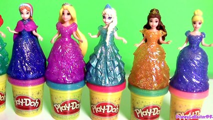 Télécharger la video: Play Doh Sparkle Glitter Com Brilho Cintilante Brillante FROZEN Princess Elsa Anna Magic Clip Dolls