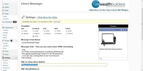 Covert Messenger – Use This Cool Messenger Tool To Get More Click On Your Links