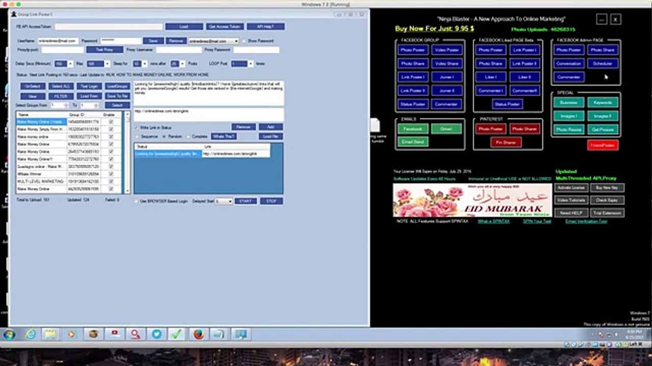 A look at Ninja Blaster  - The Facebook Group Poster