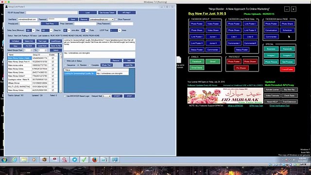 A look at Ninja Blaster - The Facebook Group Poster