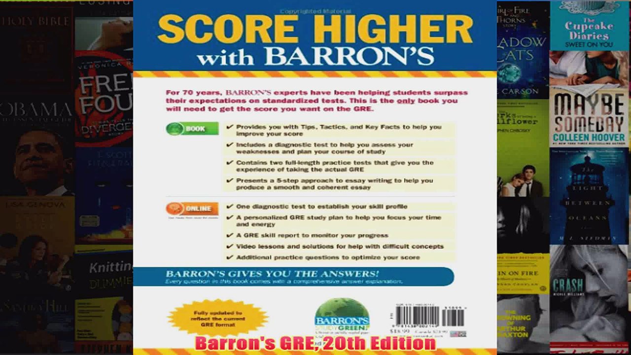 Download PDF  Barrons GRE 20th Edition FULL FREE