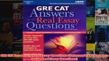 Download PDF  GRE CAT Answers to Real Essay Questions Petersons GRE Answers to the Real Essay FULL FREE