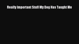 [PDF] Really Important Stuff My Dog Has Taught Me [Read] Online