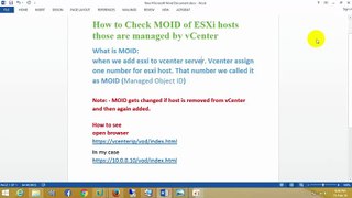 How to Check MOID of ESXi hosts those are managed by vCenter