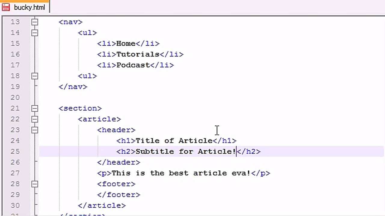 MH | HTML5 Tutorial - 4 - Adding the Meat! | thenewboston