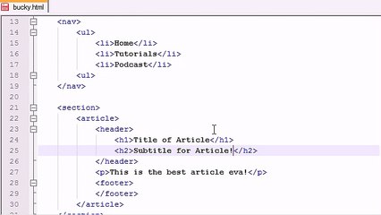 MH | HTML5 Tutorial - 4 - Adding the Meat! | thenewboston