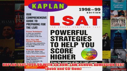 Download PDF  KAPLAN LSAT 1998 99 WITH CD ROM LAW SCHOOL ADMISSION TEST Book and CDRom FULL FREE