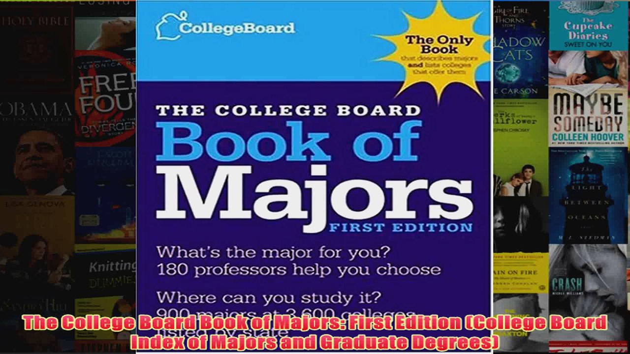Download PDF  The College Board Book of Majors First Edition College Board Index of Majors and FULL FREE