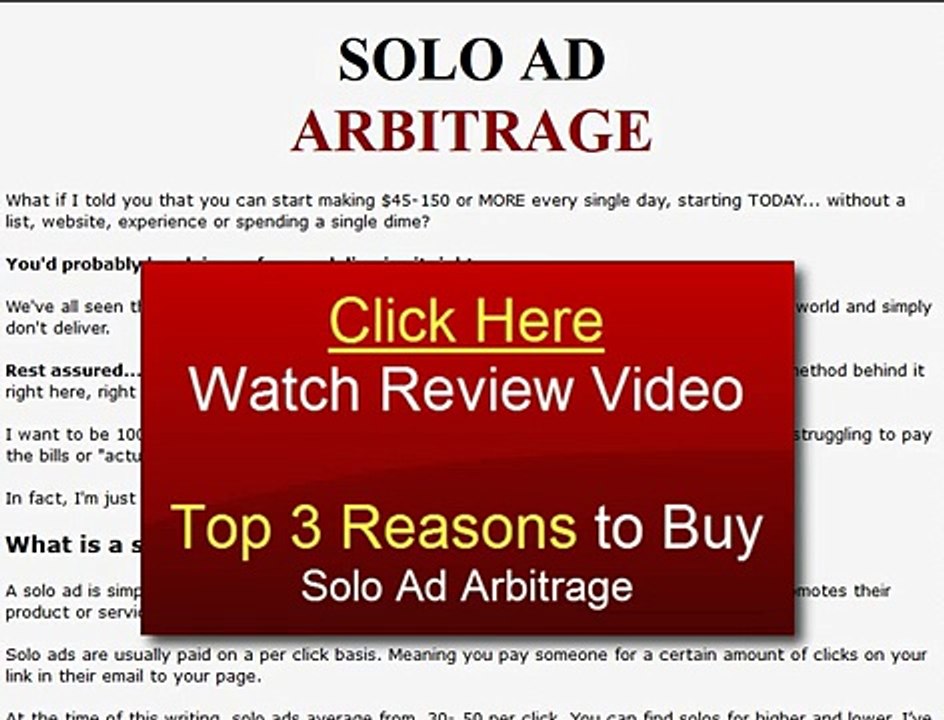 Solo Ad Arbitrage Review
