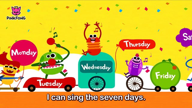 Seven Days Days of the Week Song Word Power PINKFONG Songs for Children