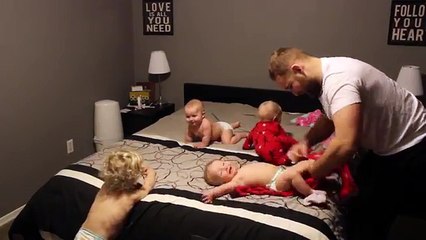 Dad vs Triplets  Toddler