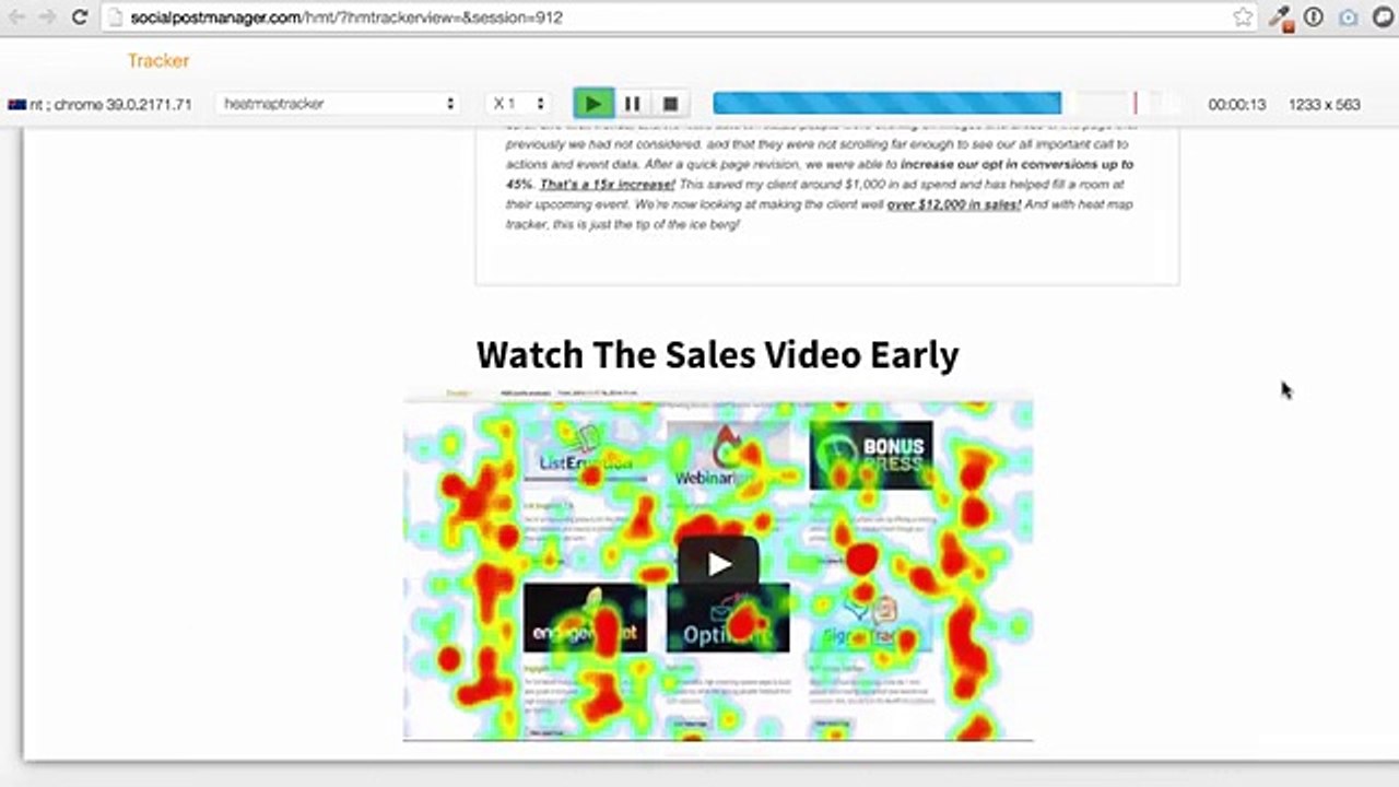 Heat Map Tracker Test results 2