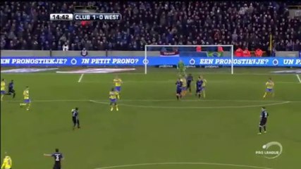 Izquierdo J. Goal - Club Brugge KV 1 - 0 Westerlo - 19-02-2016