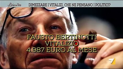 Dimezzare i vitalizi, che ne pensano i politici