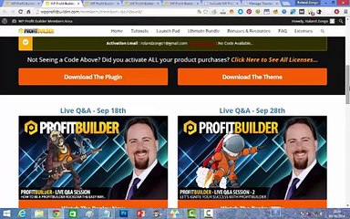 Inside Profit Builder Membership area