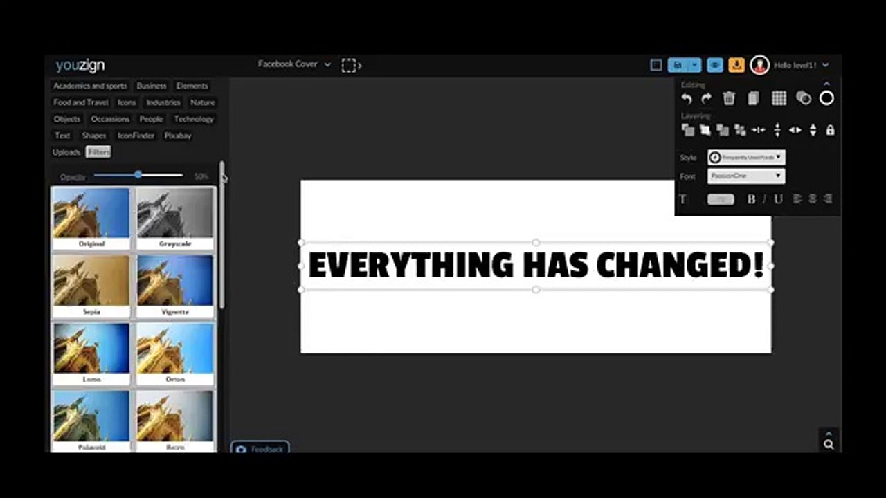 Youzign Working Interface