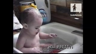 Cold baby shivers in sink tub - Cute - toddletale