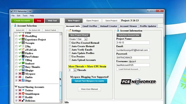 FCS Networker Account Creator Overview