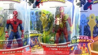 Ultimate Spiderman Web-Warriors Web Slingers Spider-man Agent Venom And Iron Spider