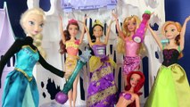 Frozen Color Change Elsa, Anna and Barbie Color Changers Ariel Mermaid, Aurora, Belle DisneyCarToys
