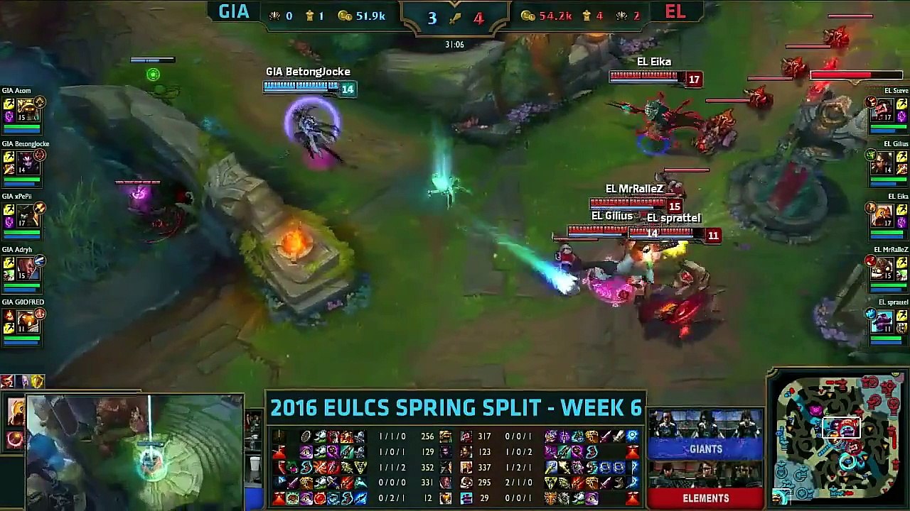 Giants vs Elements _ Highlights EU LCS W6D2 2016 Spring S6 _ GIA vs EL Week 6