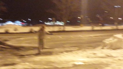 Child (Boy) Rolls Down Snow Pile - A Hilarious Ending To This Freezing and Funny Video