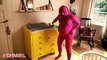 PINK SPIDERGIRL PREGNANT vs SPIDERMAN In Real Life! Superhero movie fun. IRL - SHMIRL