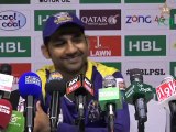 HBL PSL Post-Match Press Confrence Sarfaraz Ahmed of Quetta Gladiators at Sharjah Cricket Association Stadium