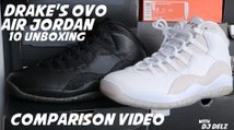 Unboxing Drake Air Jordan OVO 10 Black Sneakers   Comparison With White colorway