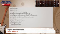 Angels - Robbie Williams  Guitar Backing Track with scale, chords and lyrics