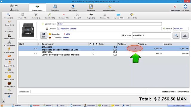 SICAR Punto de Venta - Aplicar Descuentos en una Venta