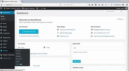 Setup permalink Elegant TubePress