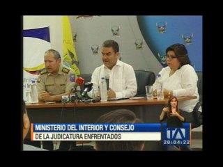 Ministerio del Interior y Consejo de la Judicatura enfrentados