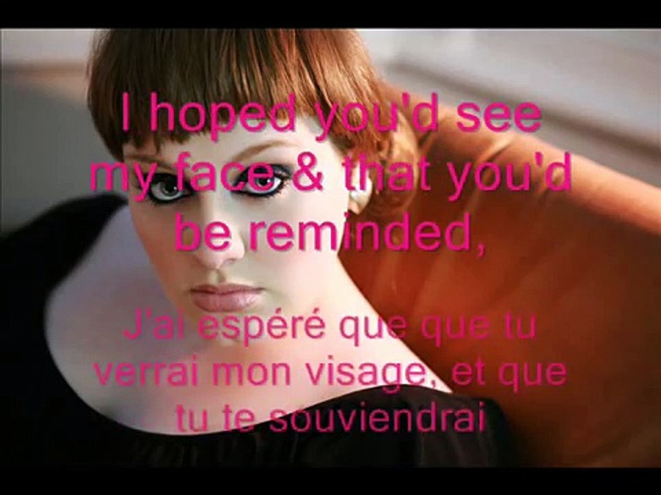 Adele -- Someone like you (paroles + traduction)
