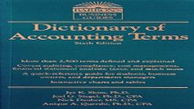 Download Dictionary of Accounting Terms  Barron s Business Dictionaries
